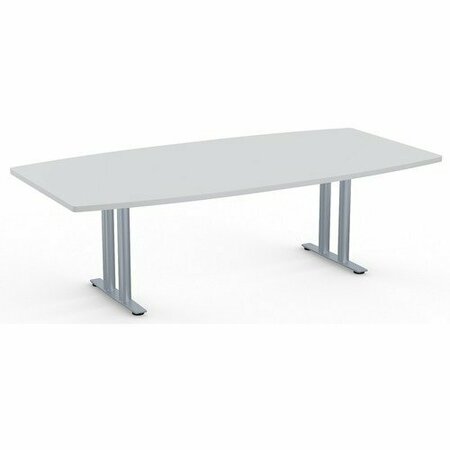 SPECIAL-T Conference Table, BoatShaped, T-Base, 96inx48in, GY SCTSIENTL4896FG